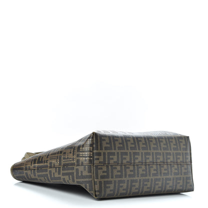 Fendi Zucca Lampo Studded Roll Tote Tobacco 4 of 12