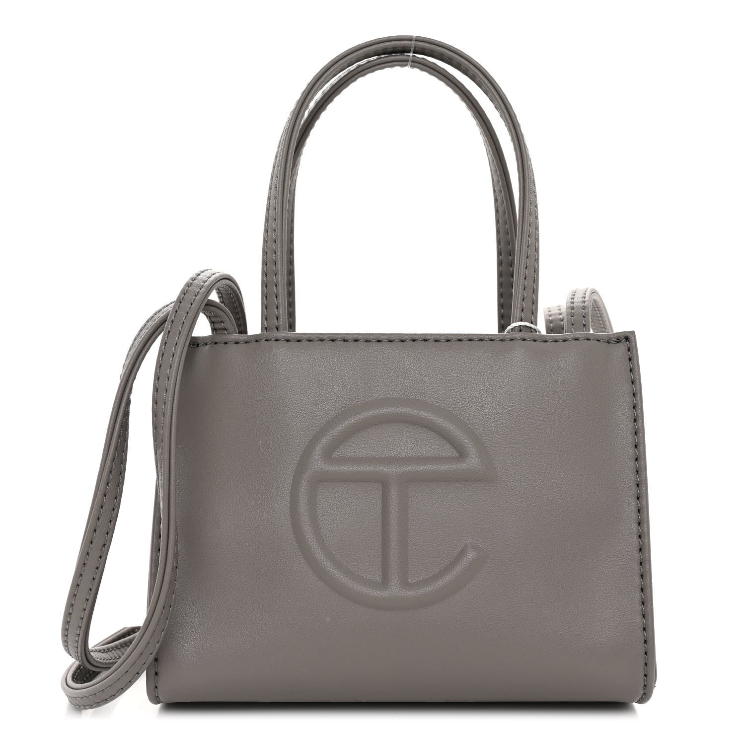Telfar Vegan Leather Small Shopping Bag Grey 1 of 9