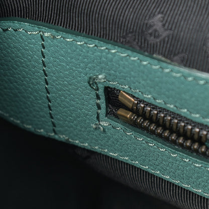 Burberry Grainy Calfskin Messenger Green 10 of 16