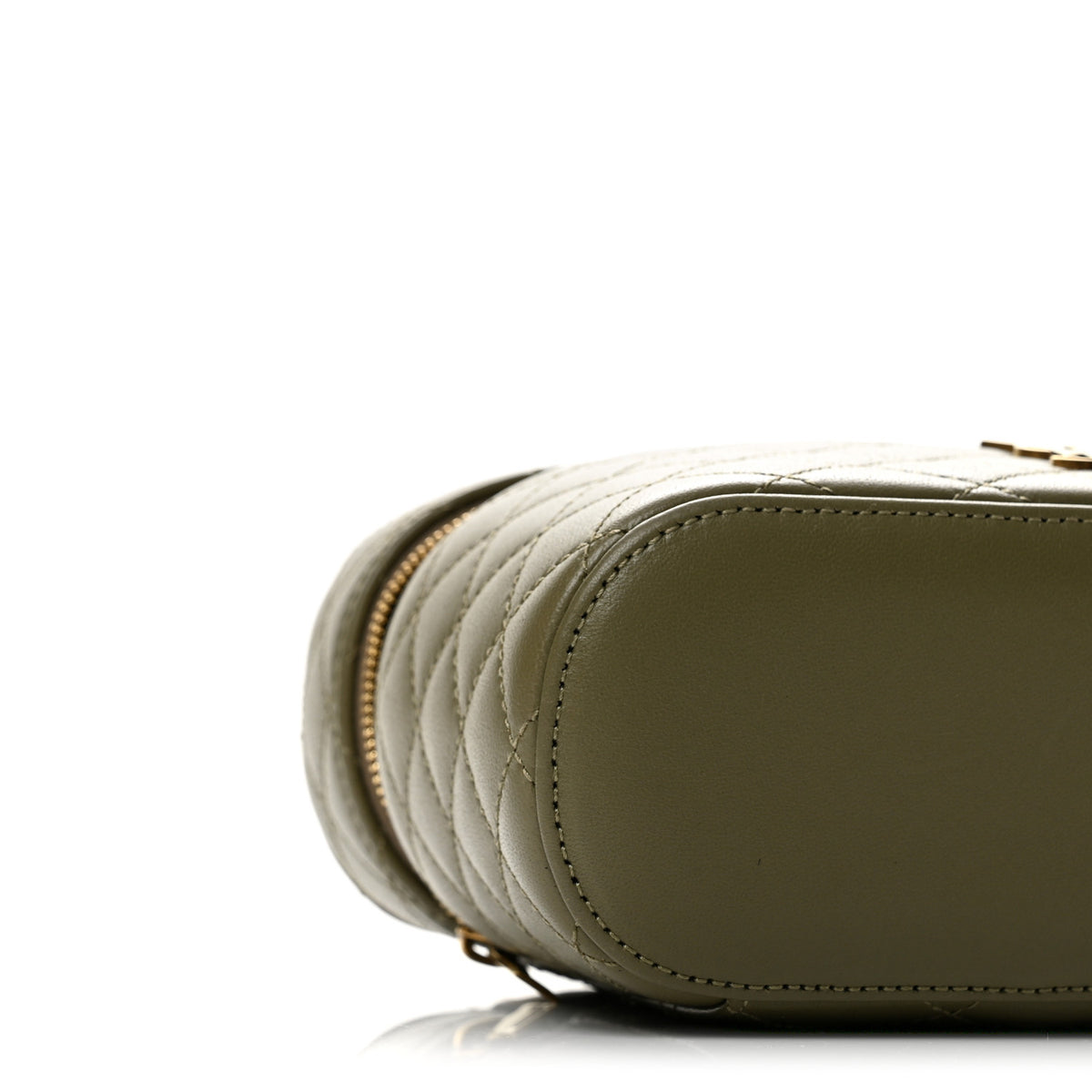 Lambskin Quilted Mini Gaby Vanity Case Strong Moss