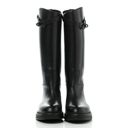 Hermes Box Kelly Jumping Boots 36 So Black 2 of 13
