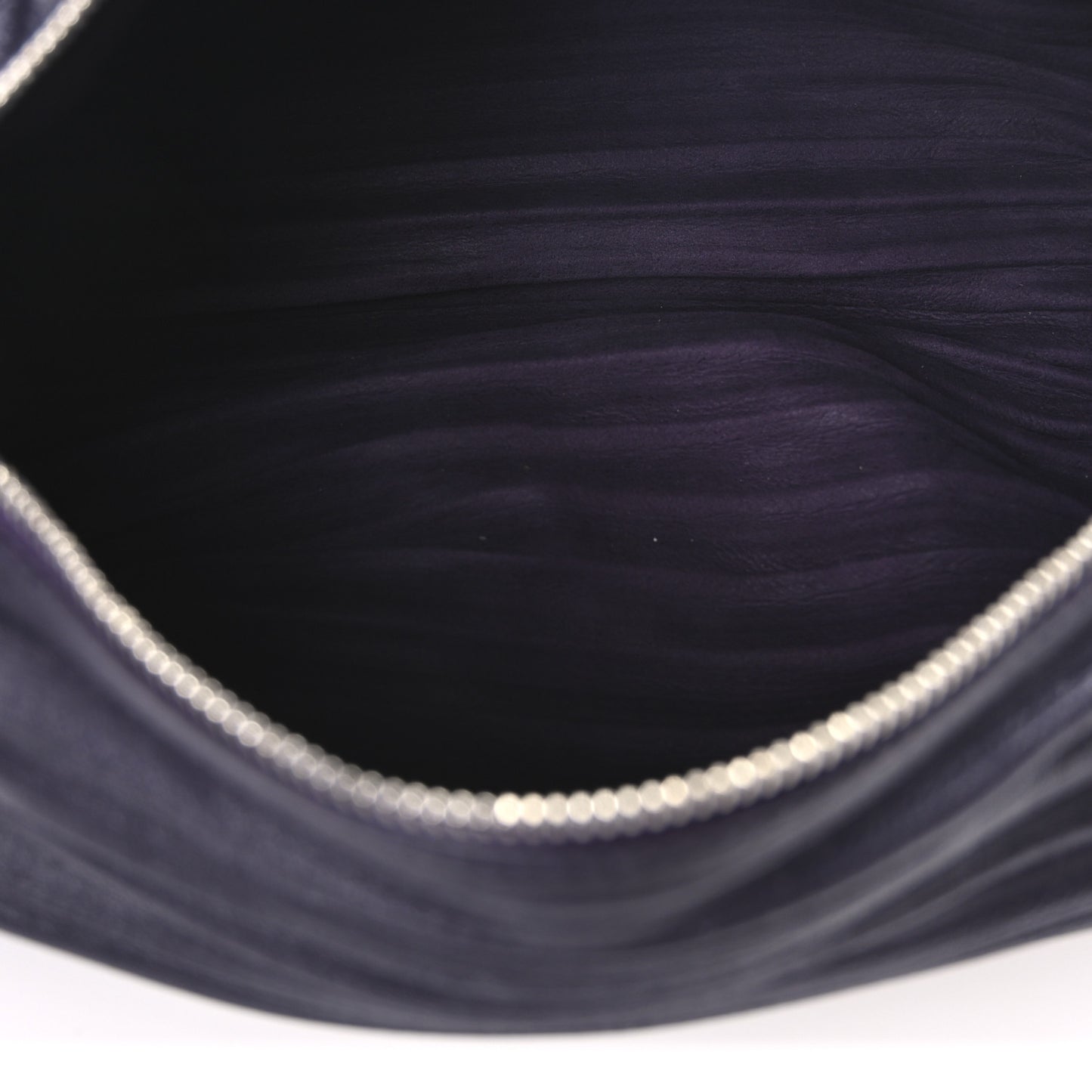 Lambskin Pleated Bracelet Pouch shoulder Bag Violet