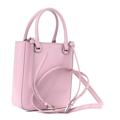 Prada Spazzolato Triangle Small Double Handle Crossbody Tote Alabastro 4 of 10