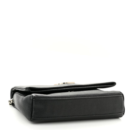 Saint Laurent Grain De Poudre Monogram Toy West Hollywood Fold-Over Bag Black 4 of 9