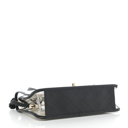 Chanel Lambskin PVC Sand By The Sea Flap With Pearl Strap Black 4 of 9