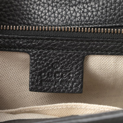Gucci Calfskin Small GG Marmont Top Handle Bag Black 6 of 15