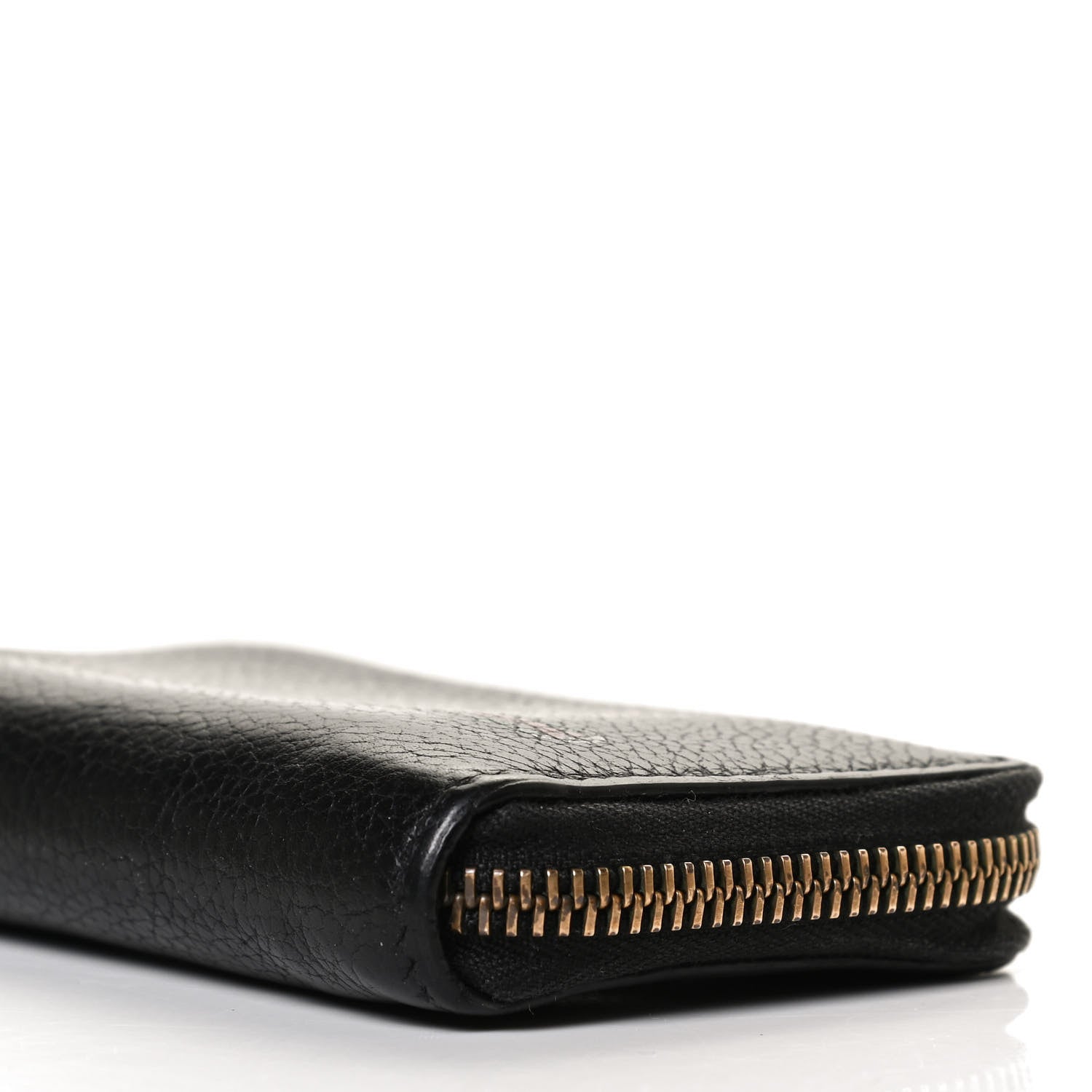 Gucci Calfskin Logo Zip Around Card Case Black 8 of 10