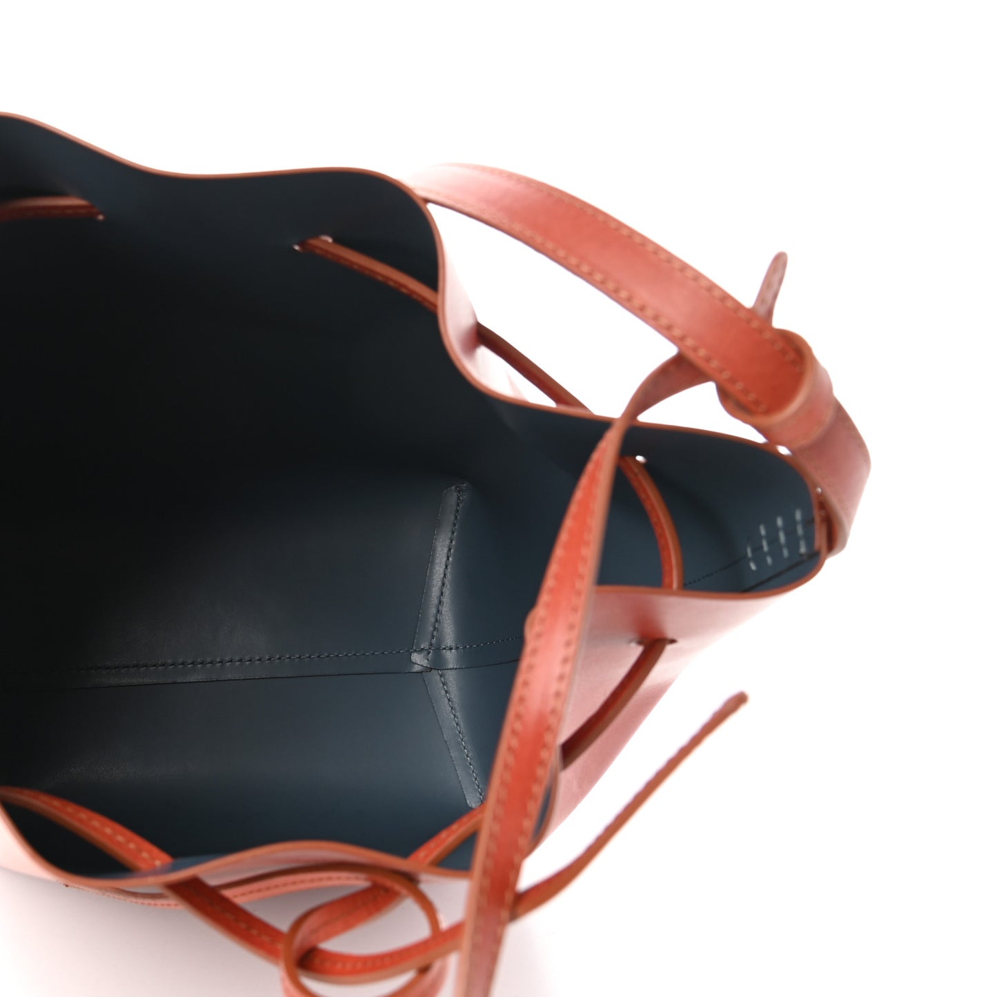 Calfskin Bucket Bag Saddle