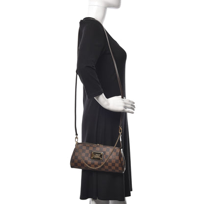 Louis Vuitton Damier Ebene Eva Clutch 2 of 9