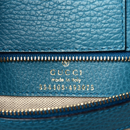 Gucci Dollar Calfskin Small Swing Tote Classic Marine Deep Cobalt 6 of 8