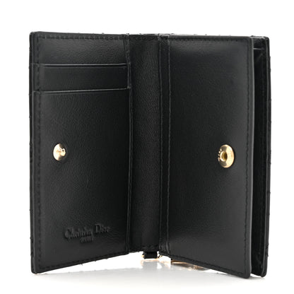 Christian Dior Patent Cannage Small Lady Dior Flap Card Holder Black 5 of 9
