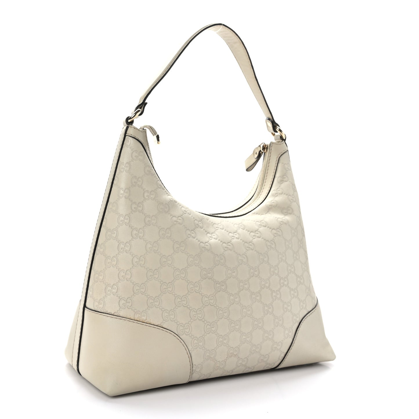Guccissima Medium Lovely Heart Hobo Off White