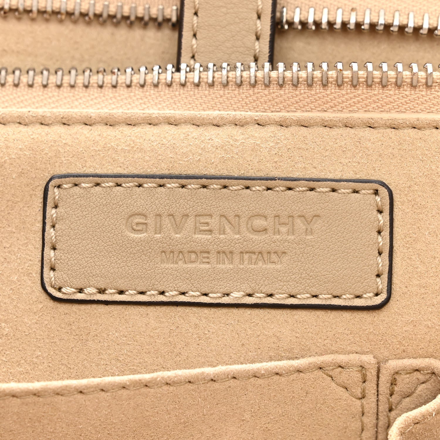 Givenchy Suede Calfskin Lambskin Medium Shark Lock Satchel Taupe 6 of 11
