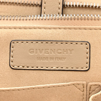 Givenchy Suede Calfskin Lambskin Medium Shark Lock Satchel Taupe 6 of 11