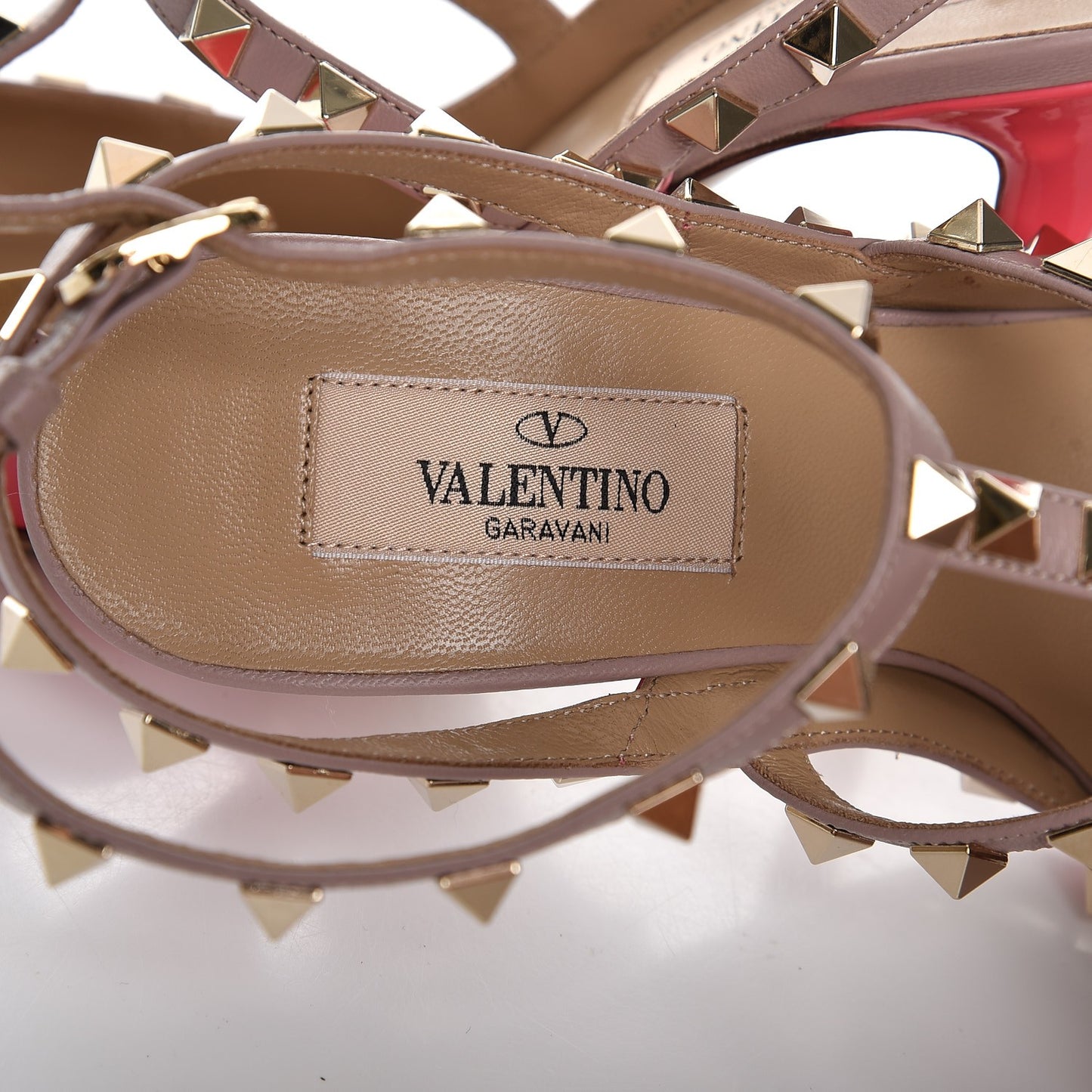Patent Rockstud Ankle Strap 100mm Pumps 36 Raspberry Poudre