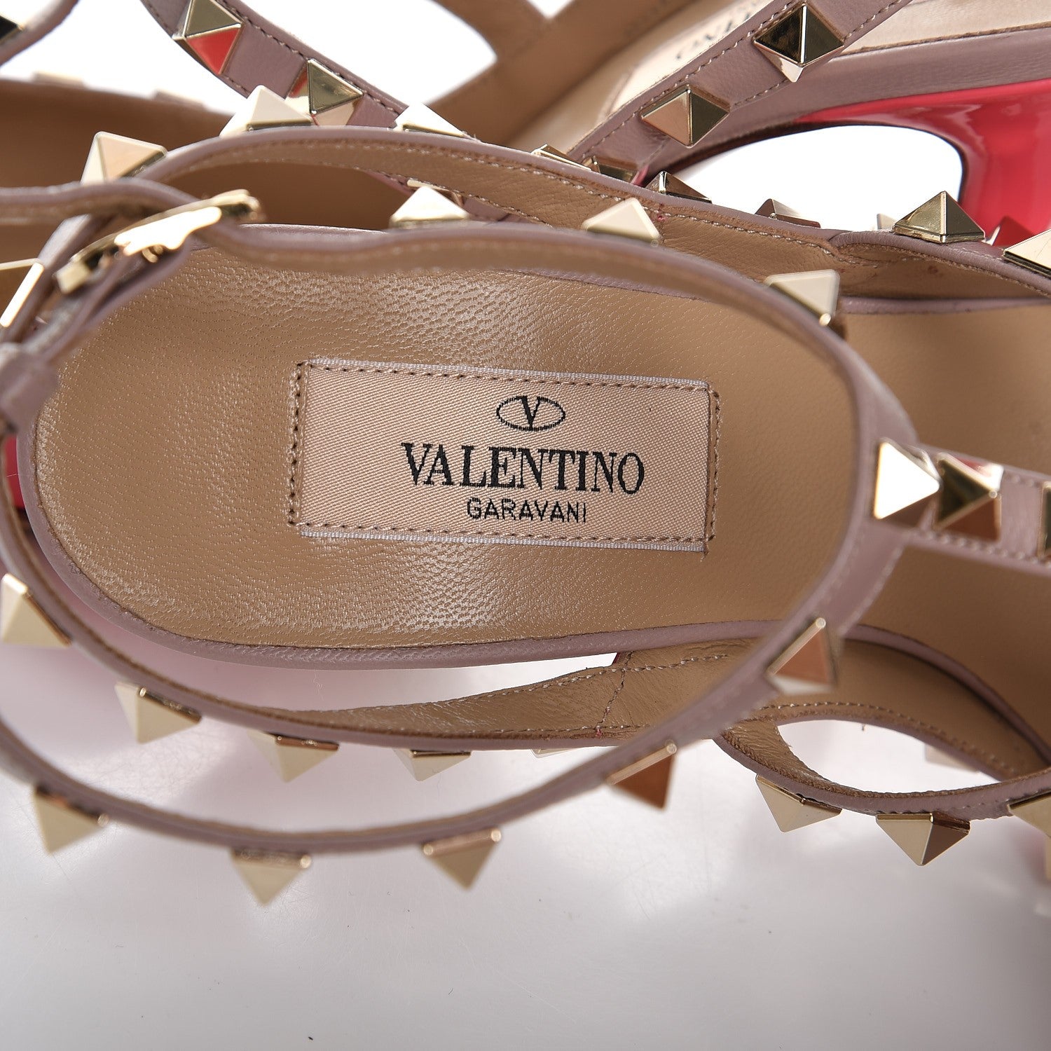 Valentino Garavani Patent Rockstud Ankle Strap 100mm Pumps 36 Raspberry Poudre 8 of 9