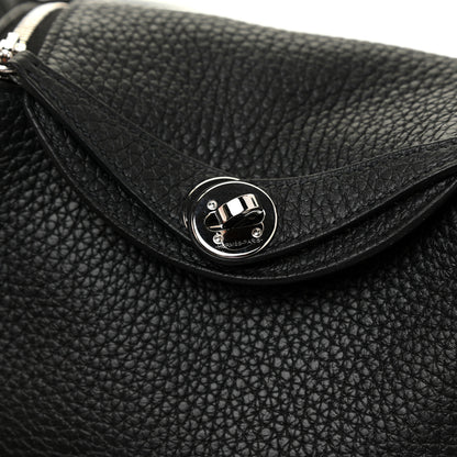 Hermes Taurillon Clemence Mini Lindy 20 Black 10 of 11