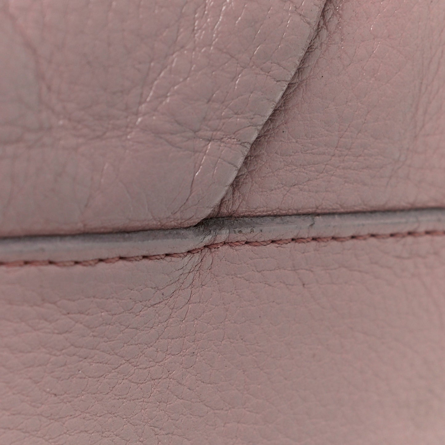 Grained Calfskin Shoulder Bag Pink