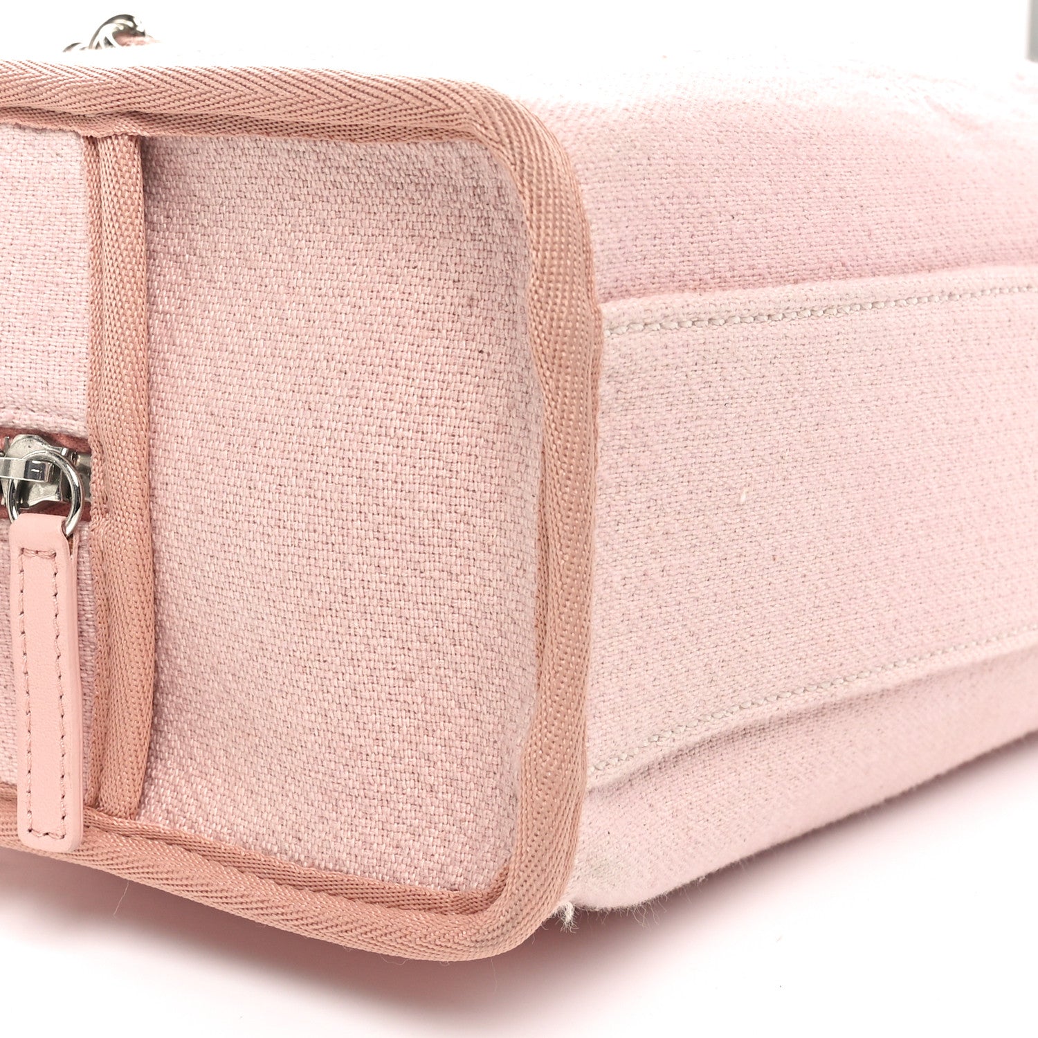 Chanel Canvas Deauville Small Bowling Bag Light Pink 9 of 11