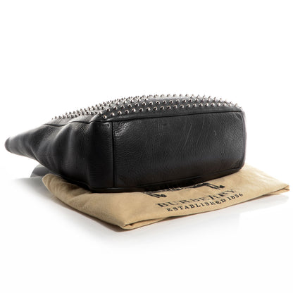 Burberry Brit Studded Calfskin Shopper Medium Black 4 of 12