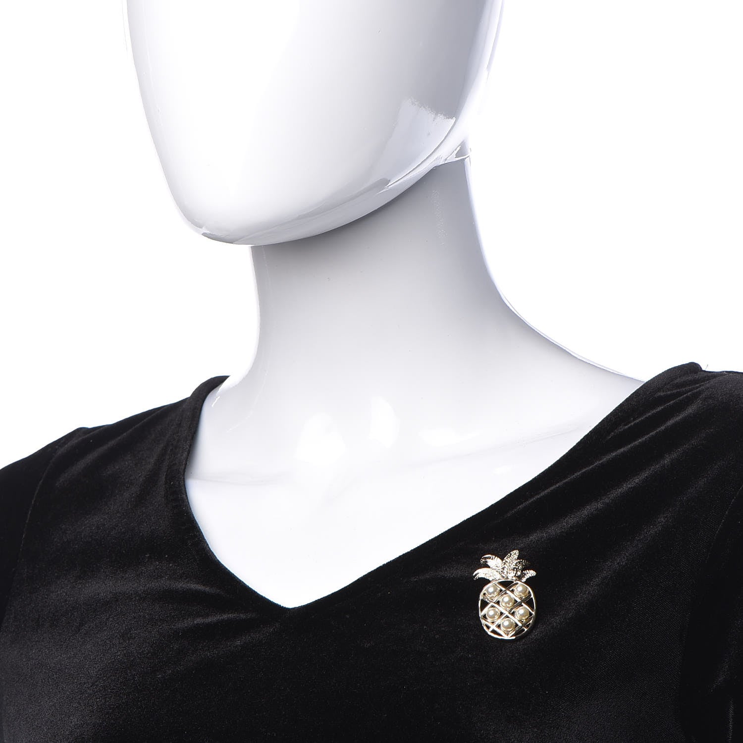 Chanel Pearl Pineapple Brooch Gold 2 of 5