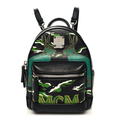 MCM Calfskin Pop Rabbit Mini Backpack Black 1 of 10