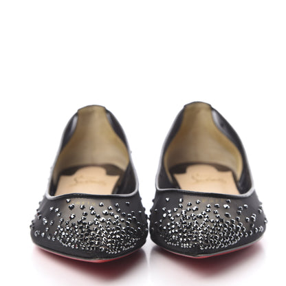 Christian Louboutin Crystal Strass Follies Flats 37.5 Black 2 of 7