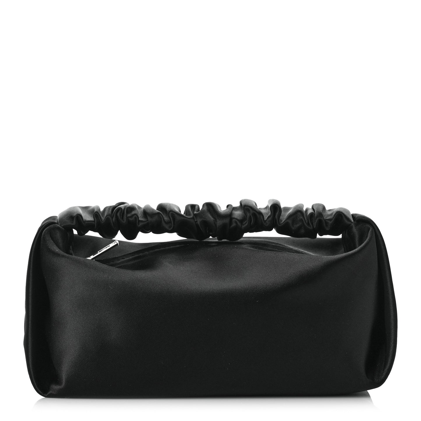 Satin Mini Scrunchie Bag Black