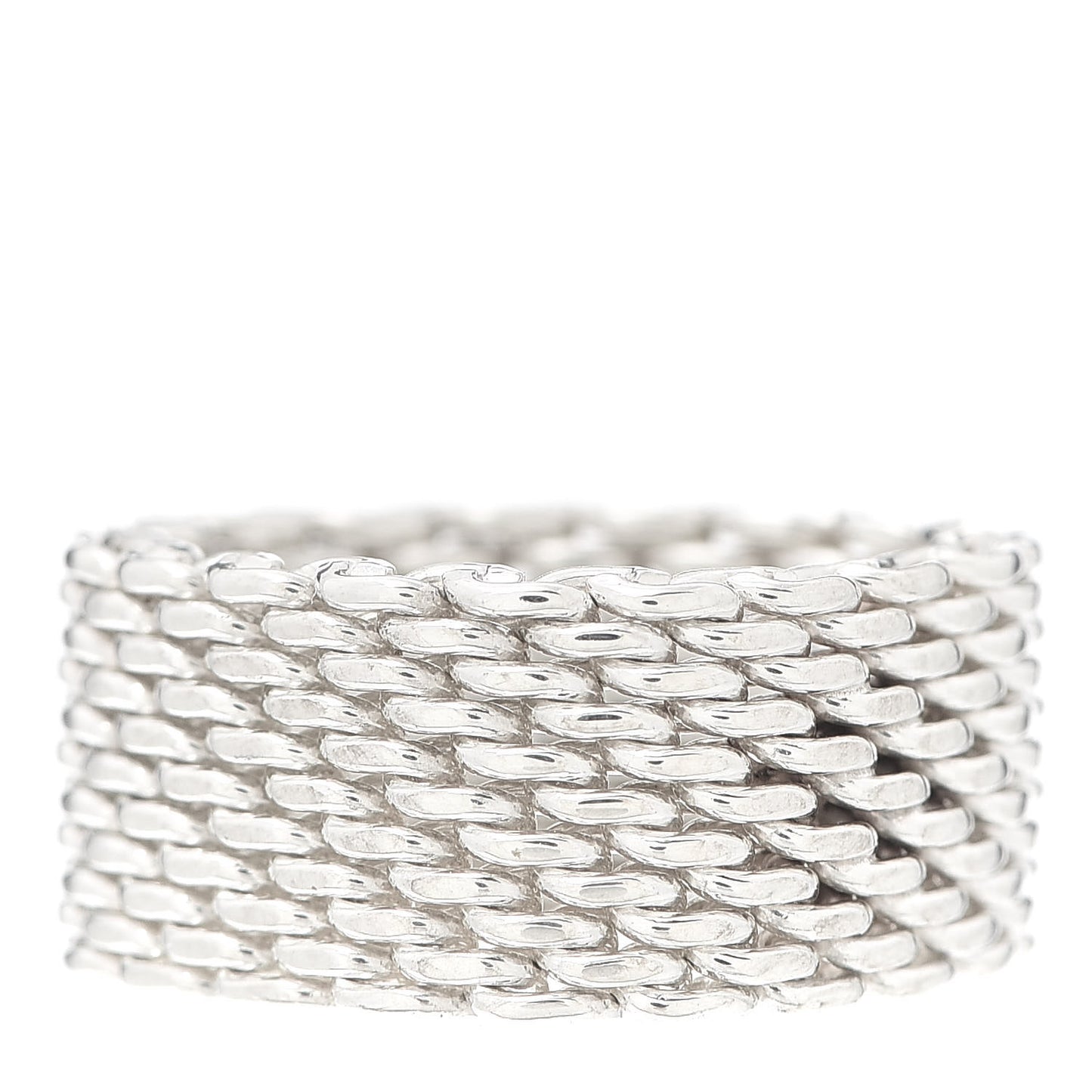Sterling Silver Somerset Mesh Ring 50 5.5