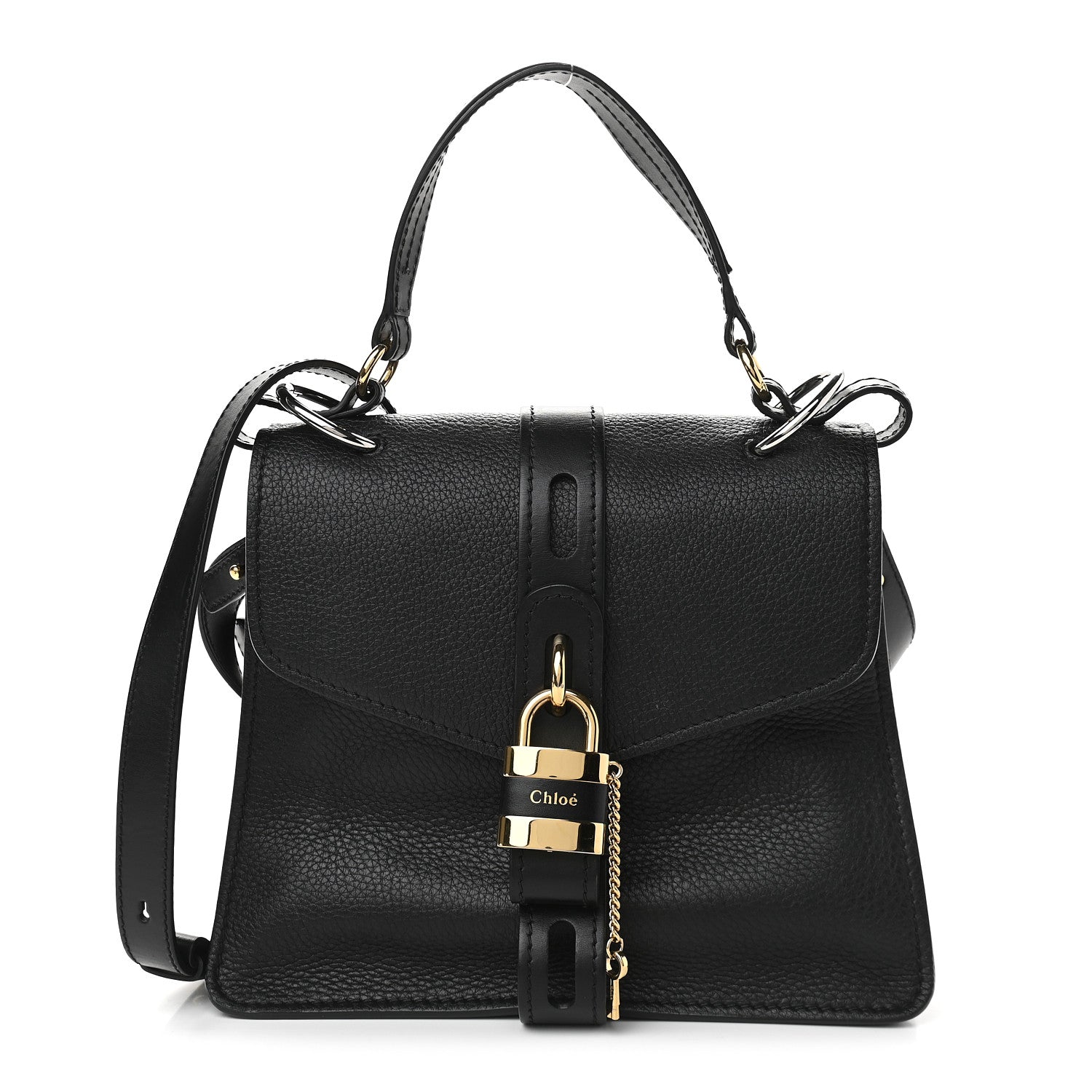 Chloe Grained Calfskin Medium Aby Day Shoulder Bag Black 1 of 9