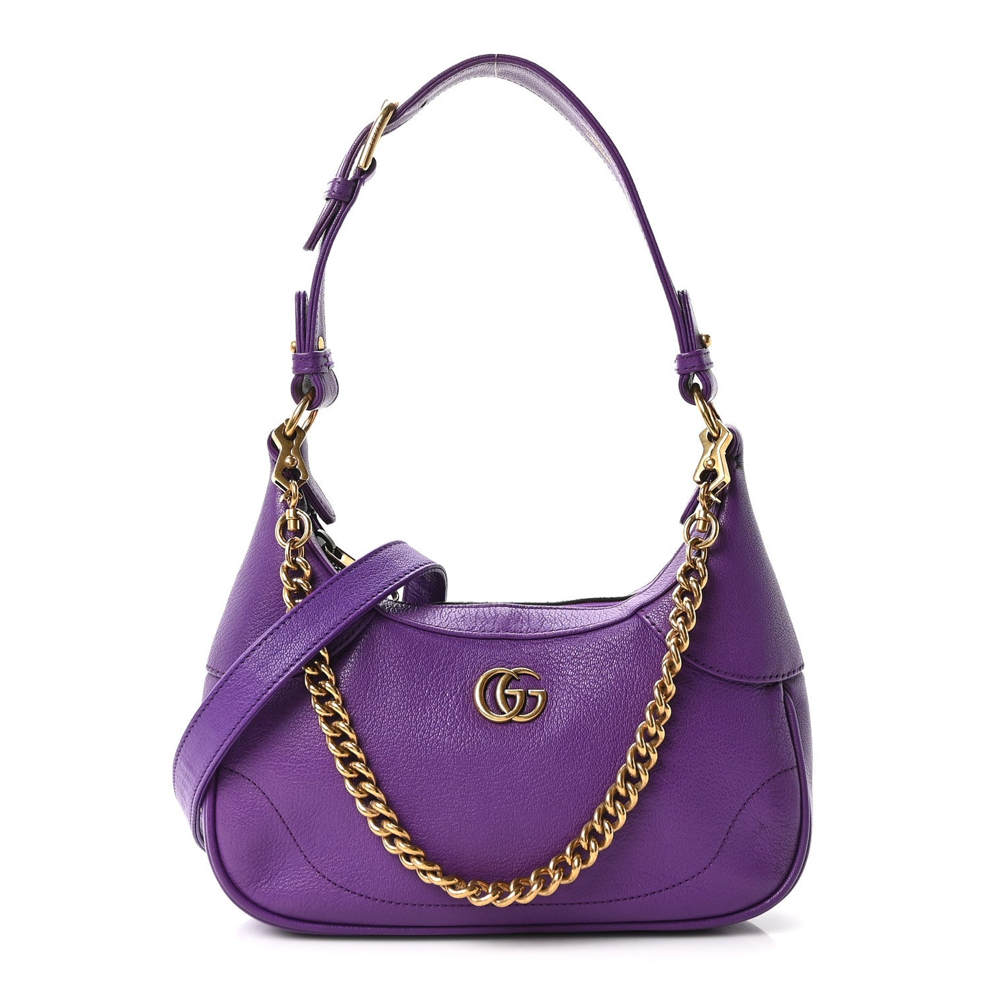 Goatskin Small Aphrodite Shoulder Bag Shine Purple