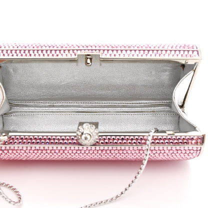 Judith Leiber Swarovski Crystal Minaudiere Clutch Pink 5 of 12