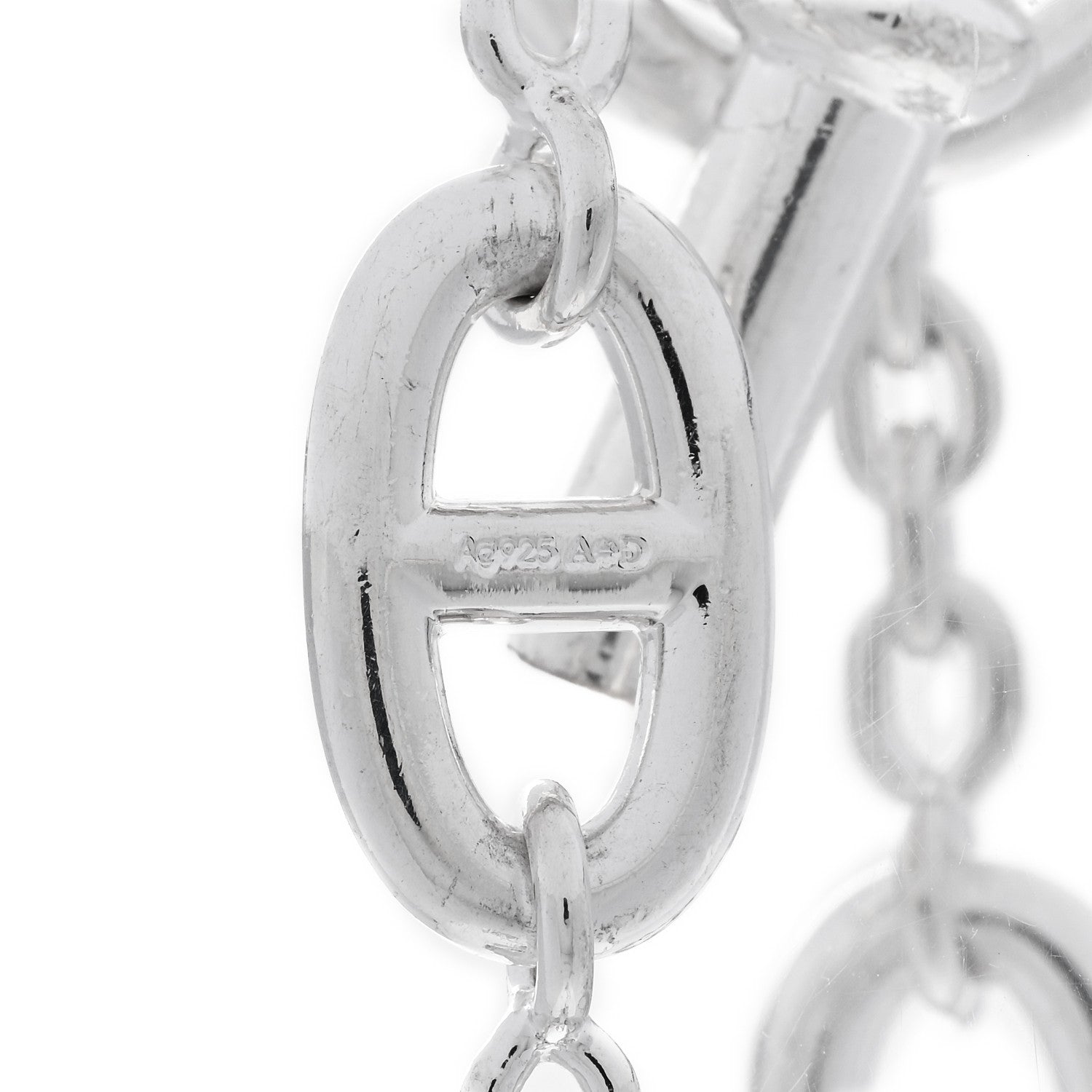 Hermes Sterling Silver Farandole Necklace 160 5 of 6