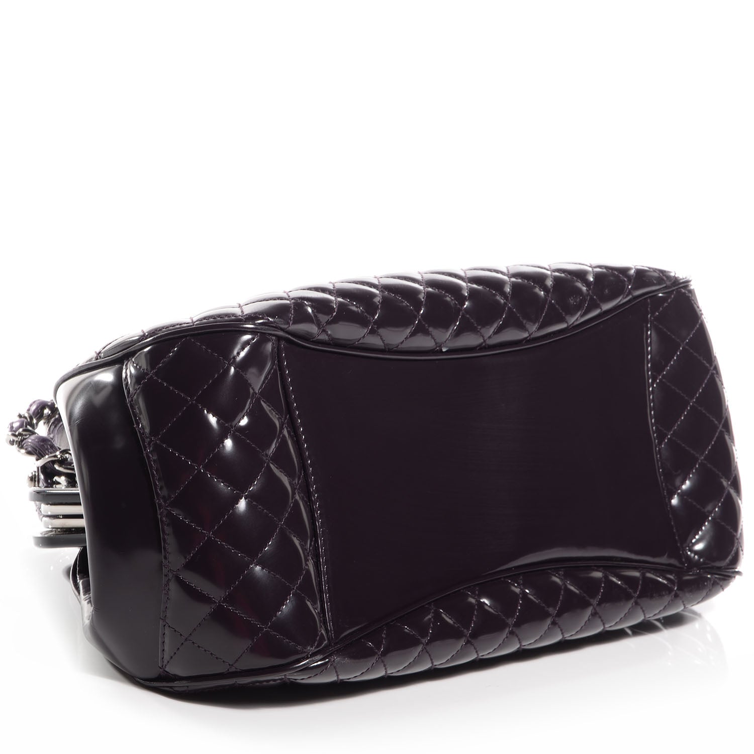 Chanel Glazed Calfskin Quilted Mademoiselle Small Frame Bag Purple 4 of 7