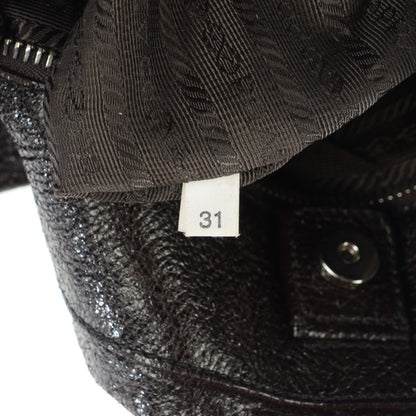 Prada Cervo Lux Chain Shoulder Bag Ebano 11 of 11