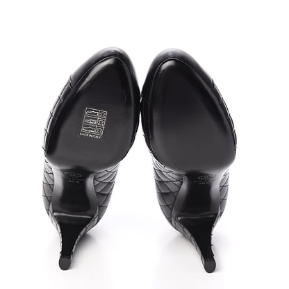 Chanel Lambskin Quilted Cap Toe Pumps 36.5 Black 5 of 9
