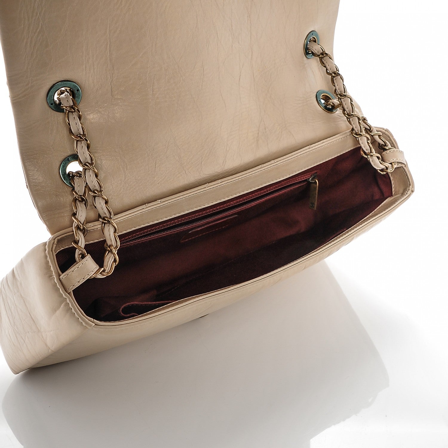 Chanel Calfskin Quilted Medium Pondichery Flap Beige 5 of 8