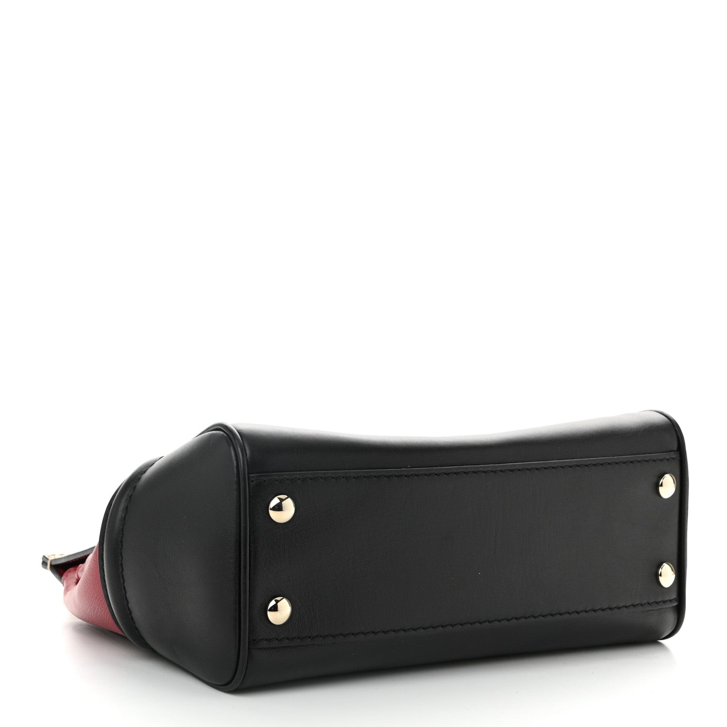 Versace Metallic Grained Calfskin Medium Palazzo Empire Bag Gold Red Black 4 of 10