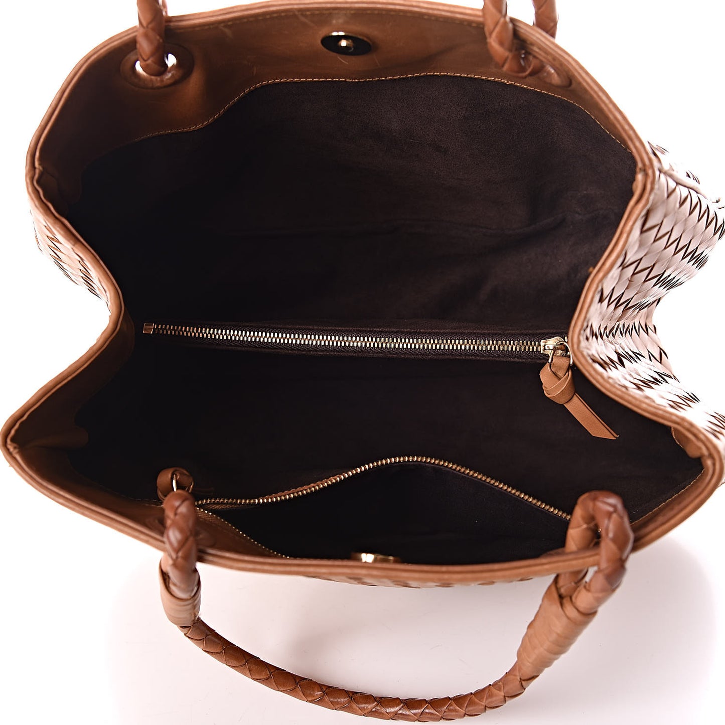 Nappa Intrecciato Woven Tote Noce