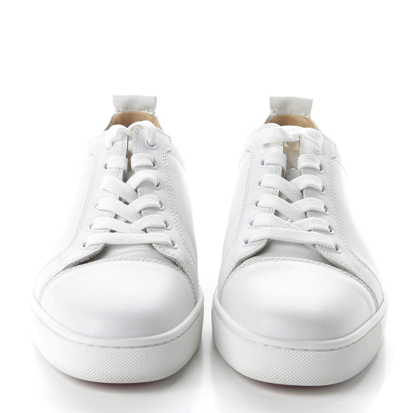 Calfskin Mens Louis Junior Flat Sneakers 42 White