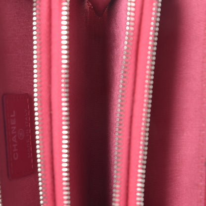Chanel Patent Calfskin Quilted Zip Around Phone Holder Fuchsia 6 of 10