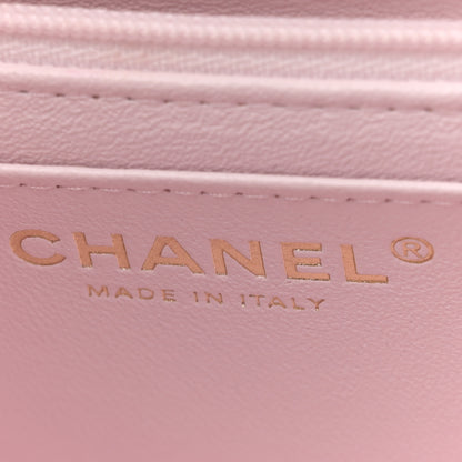 Chanel Lambskin Quilted Mini Top Handle Rectangular Flap Light Pink 7 of 14