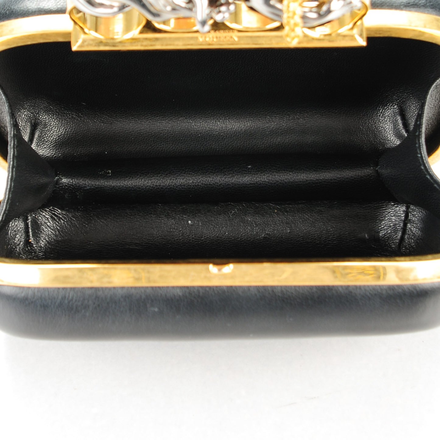 Nappa New Pantera Knuckle Duster Clutch Black