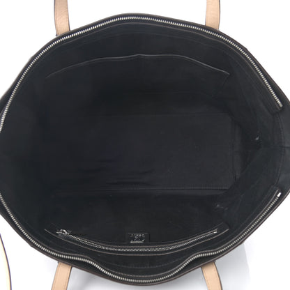 MCM Calfskin Ottomar Monogram Medium Klara Shopper Tote Black 9 of 13