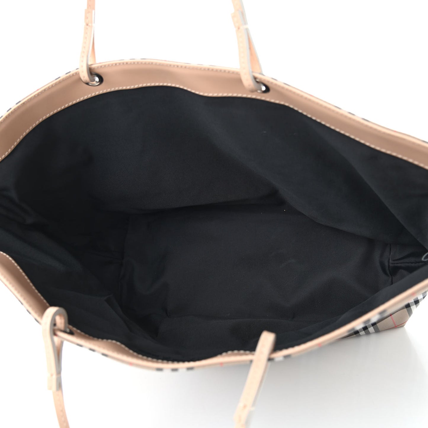 Canvas House Check Front Pocket Tote Beige