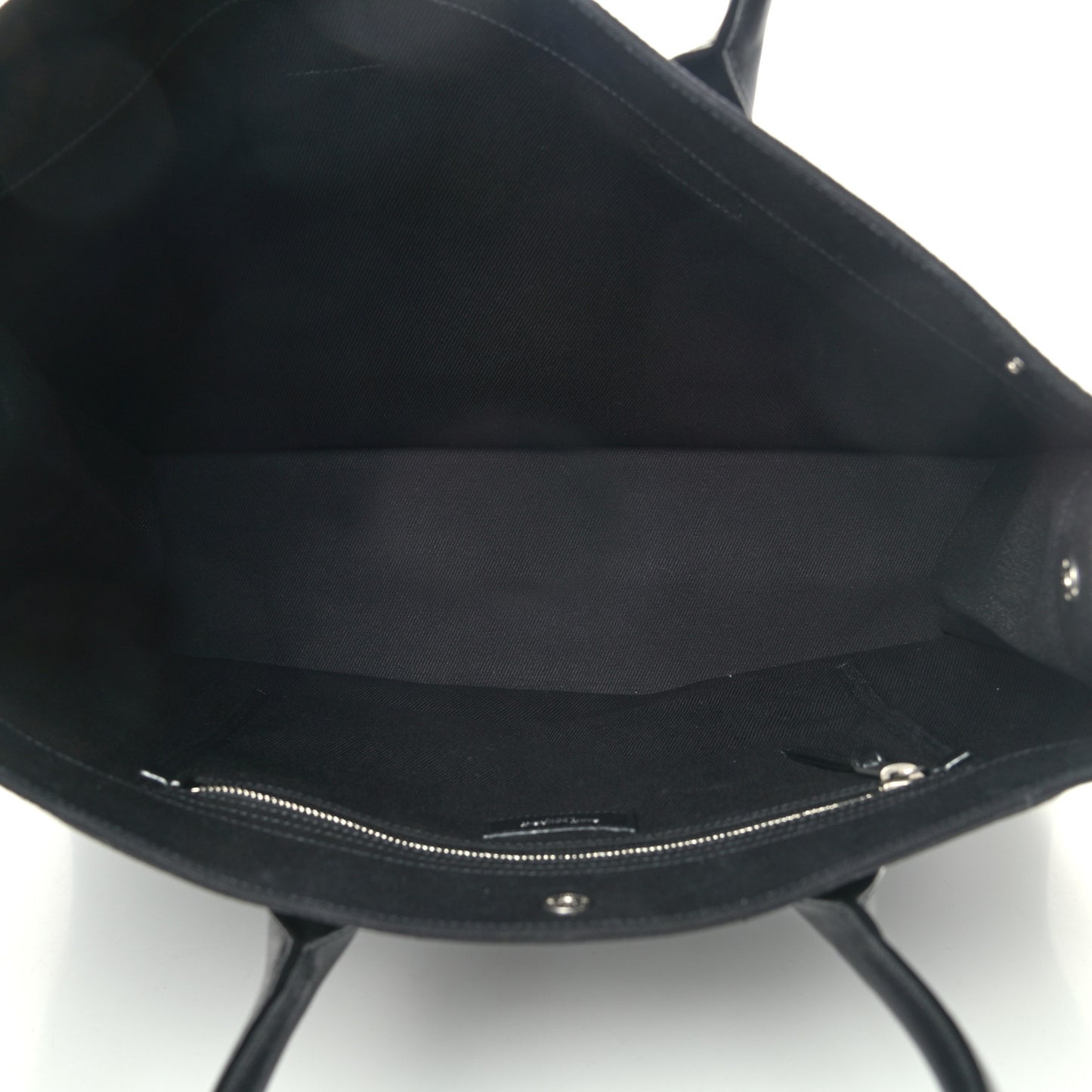 Linen Calfskin Rive Gauche Tote Black