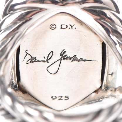 David Yurman Sterling Silver Diamond Black Orchid 20mm Albion Ring 52 6 6 of 7