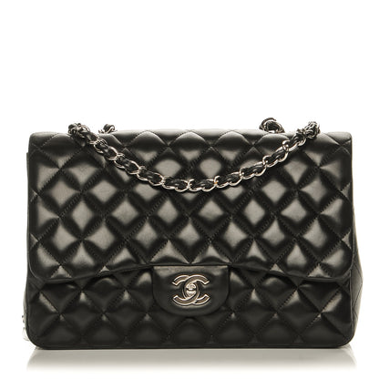 Chanel Lambskin Quilted Jumbo Single Flap Black 1 of 8