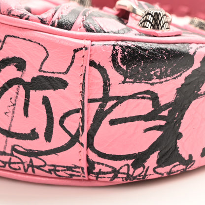 Balenciaga Agneau Arena Graffiti Le Cagole Shoulder Bag XS Sweet Pink 12 of 12