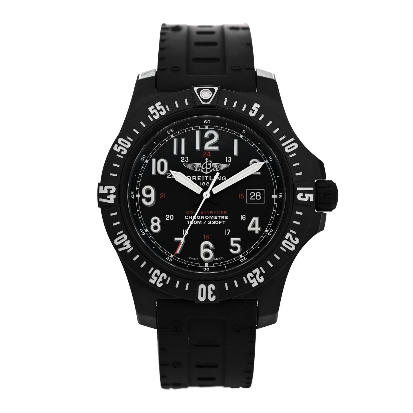 Breitlight Rubber 45mm Colt Skyracer Quartz Watch Black X74320